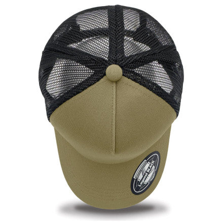 RCA Striped Trucker Cap - SAND/BLACK