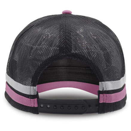 RCA Striped Trucker Cap - PINK/BLACK/WHITE