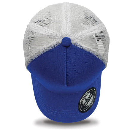 RCA Striped Trucker Cap - COBOLT BLUE/WHITE - EMBROIDERED LOGO