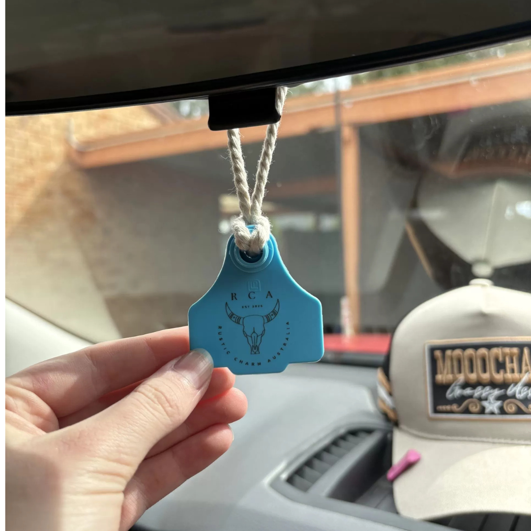 RCA Cow Tag Car Charm - Small