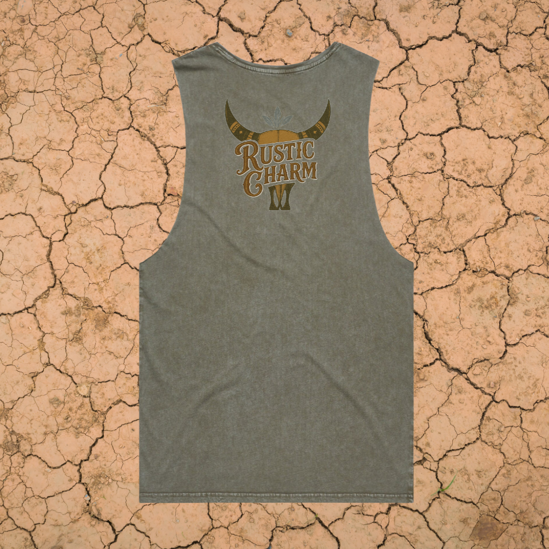 RCA SCULL Army Moss Stone Wash Tank