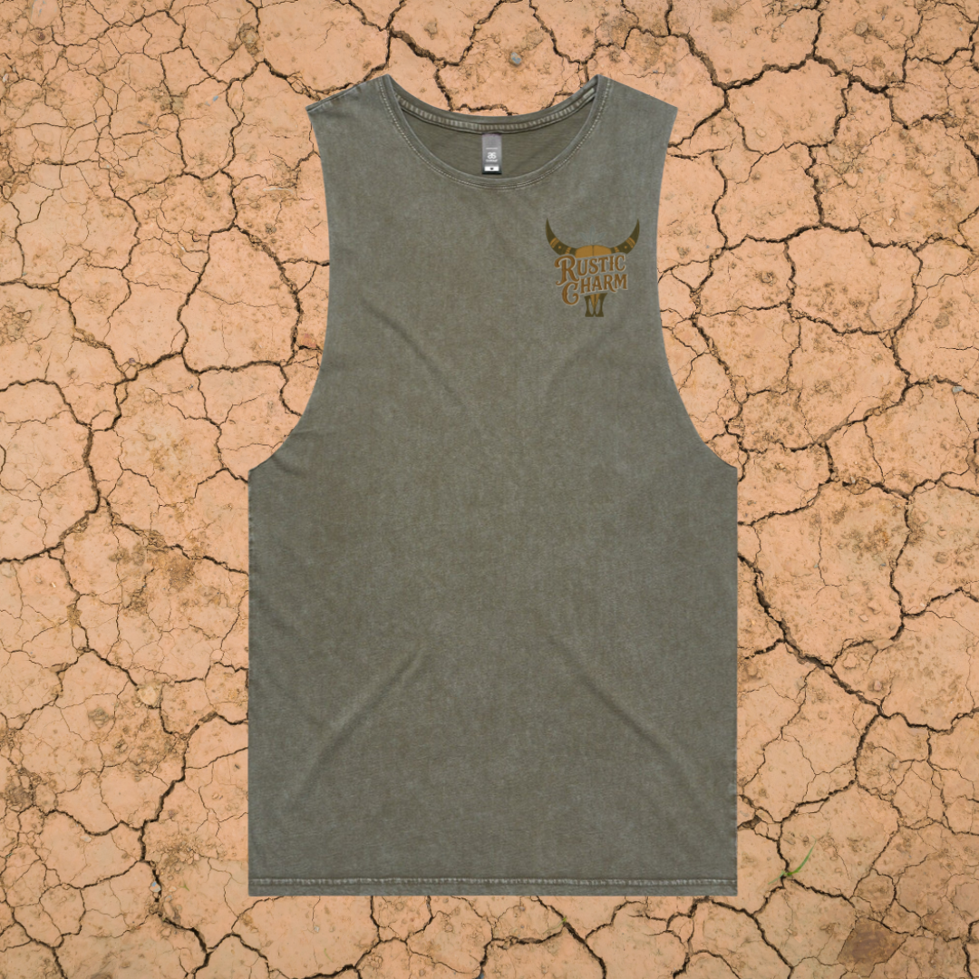 RCA SCULL Army Moss Stone Wash Tank