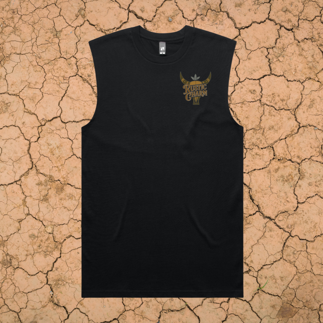 RCA SCULL Cotton Tank - BLACK