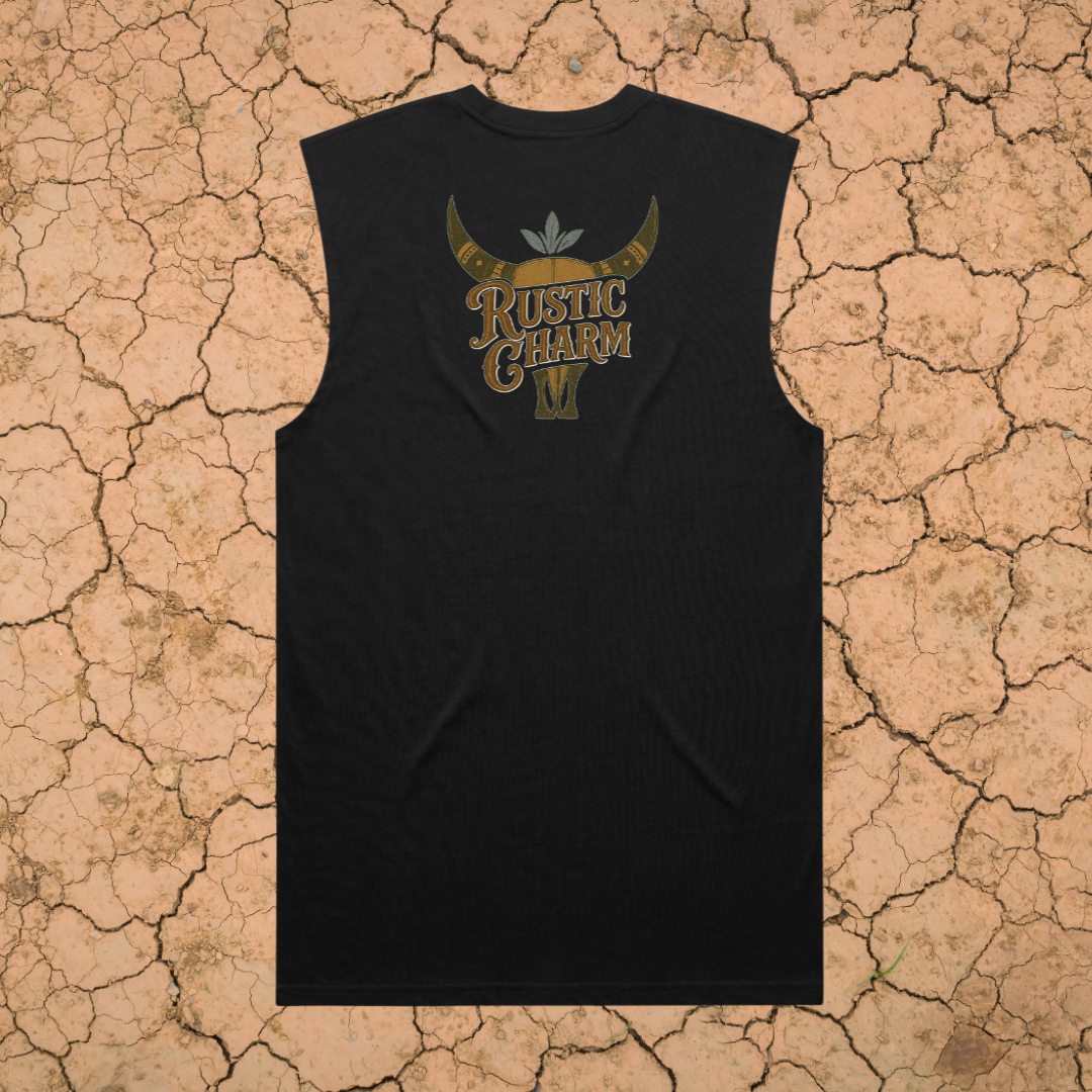 RCA SCULL Cotton Tank - BLACK