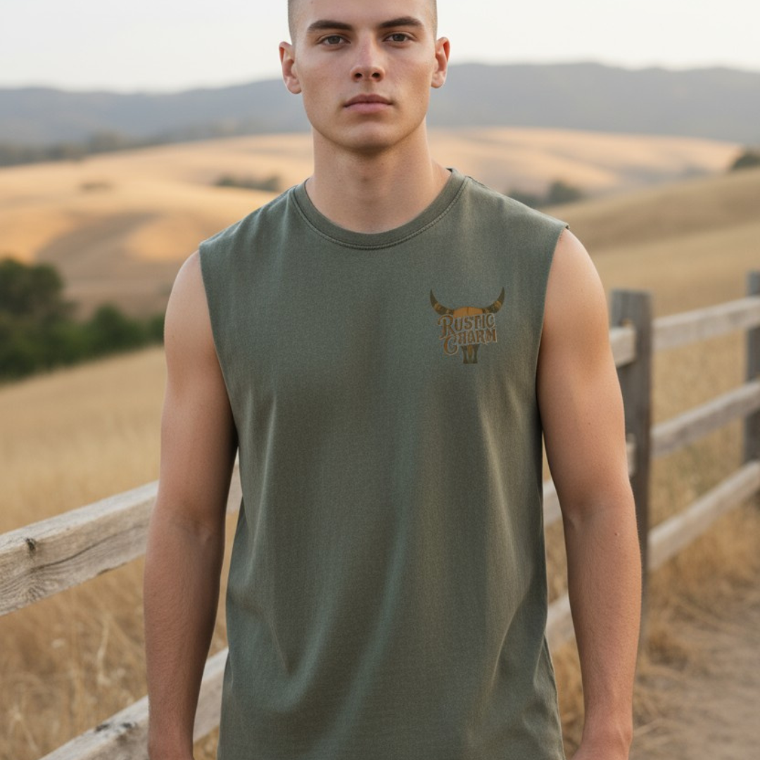 RCA SCULL Army Moss Stone Wash Tank